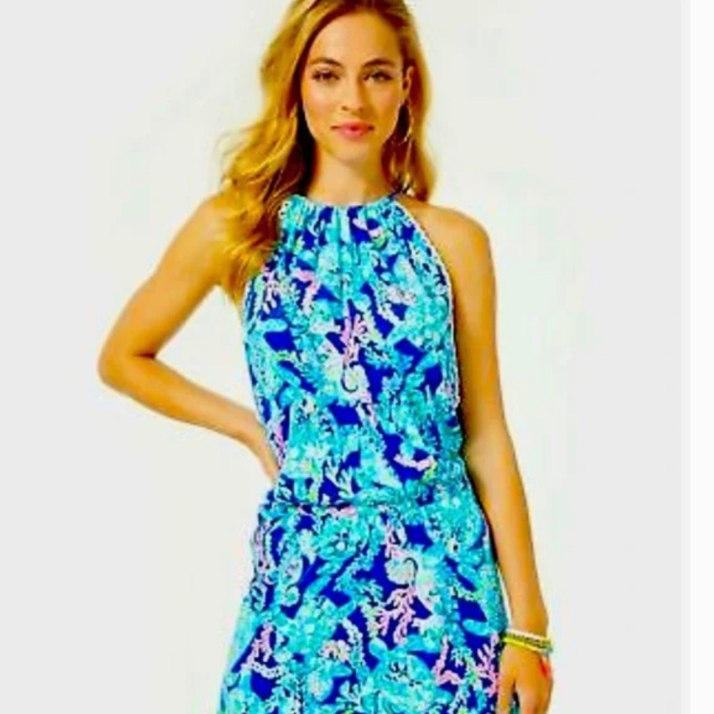 NWOT Lilly Pulitzer Gianni Turtle Villa Skort Romper Sz L